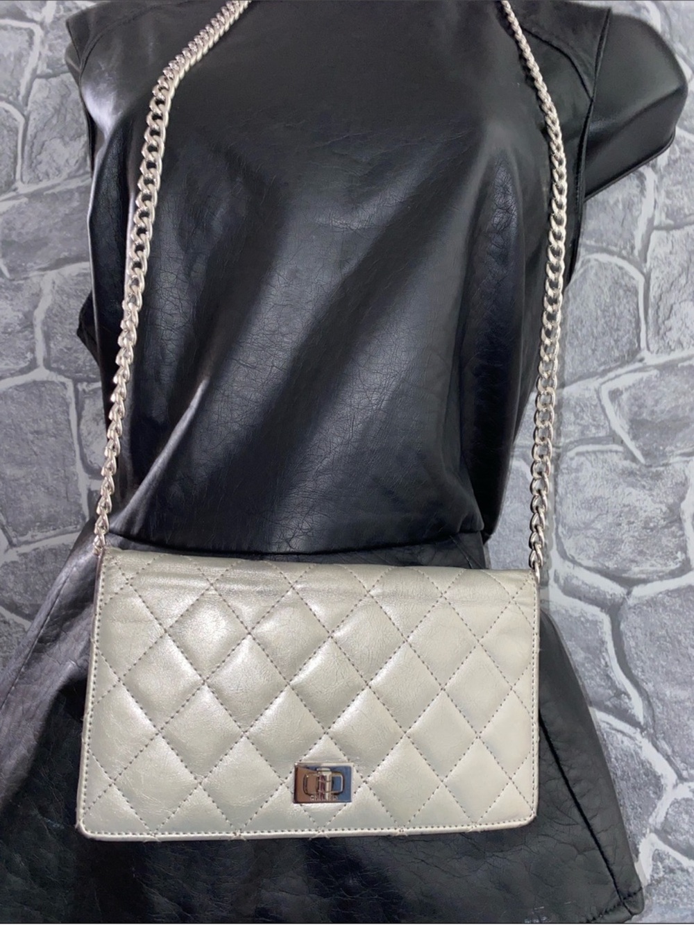 Authentic CHANEL 2.55 Quilted Matelasse Lambskin Long Flap Bifold Wallet